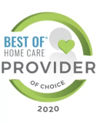 A picture of the best of home care provider of choice award.